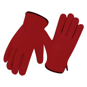 Gants de conduite en cuir fendu en cuir de vachette véritable blanc naturel Gants de conducteur de camion de sécurité industrielle à usage intensif Fonction ignifuge - Product Image 5