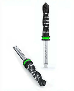 Brocas de irrigación externa para implantes dentales de 3,2 mm, acero inoxidable negro recubierto, endurecido, mayor duración, manual, reutilizable, para cirugía - Product Image 3