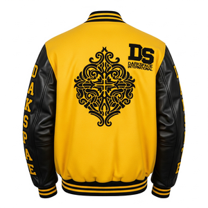 Personnalisable Nouveau Design Varsity Jacket Chenille Broderie Durable Matériau Chaud Manches en Cuir Support en Métal Hiver Avant - Product Image 2