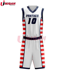 Maillots de basket-ball pour hommes 100% polyester personnalisés-Ensemble d'uniformes vierges bleus et blancs pour équipes et athlètes - Product Image 5