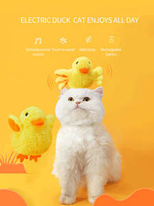 Nouveau Jouet à Mâcher Interactif pour Chat en Peluche Rechargeable, Canard qui Bat les Ailes, Mignon et Moderne - Product Image 3