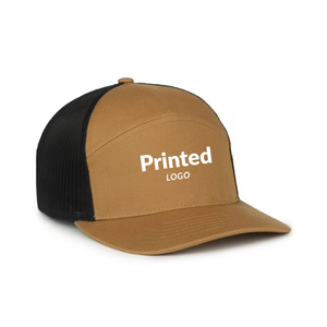 Casquette Trucker 7 Panneaux Structurée Bicolore à Faible Coût, Maille Respirante, Visière Légèrement Courbée, Logo Personnalisé Imprimé, Fermeture Snapback, Idéale pour la Course à Pied - Product Image 3