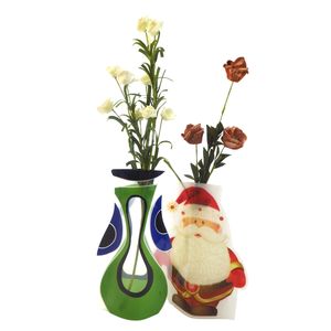 Florero plegable de plástico personalizado con flores de Navidad - Product Image 1