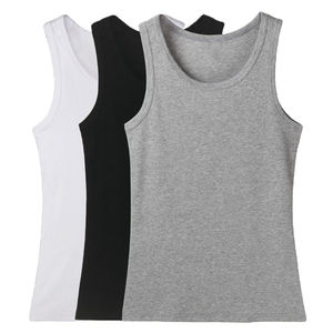 Wholesale Performance Men's Breathable <b>Knitted</b> Ribbed Running Tank <b>Tight</b> Fit Sleeveless Quick Dry Gym Vest - Product Image 1