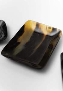 Assiette en corne de buffle naturelle de qualité supérieure, écologique, peinte à la main, vaisselle classique pour la maison - Product Image 4