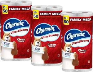 Papel Higiénico Charmin Ultra Strong Clean Touch, 30 Mega Rollos Familiares = 150 Rollos Regulares - Product Image 1
