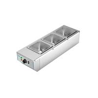 Bain-marie électrique commercial à 3 bacs pour la fonte du chocolat, chauffe-plats, équipement de restauration, bain-marie