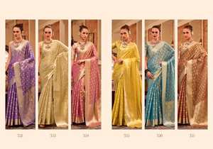 Sari de Seda Tussar de Diseño Exclusivo al por Mayor de Rajpath para Fiestas y Bodas, Ropa India y Pakistaní - Product Image 5