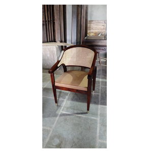 Reposabrazos moderno de lujo, sillas de comedor de ratán, muebles de acento de Hotel portátiles de madera de fresno blanco para oficina en casa para apartamentos - Product Image 1