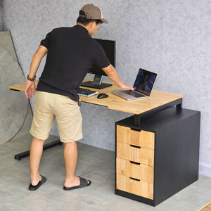 Bureau de jeu réglable en hauteur 160x70cm avec un design élégant, surface en MDF carbone, pieds de meuble GD68065 pour salle de jeu - Product Image 5