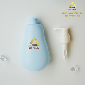 ขวด HDPE 230มล. สำหรับบรรจุภัณฑ์ดูแลร่างกายหมวกปั๊มเจลอาบน้ำสำหรับเด็กสีฟ้าฟ้า - Product Image 4
