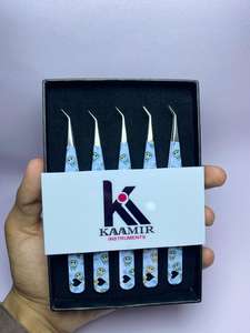 Prix d'usine personnalisé ensemble de pinces à cils en acier inoxydable avec revêtement nouveau design propre nom de marque - Product Image 4