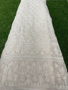 Pura viscosa Georgette bordado telas de lujo lahenga Kurti telas - Product Image 2