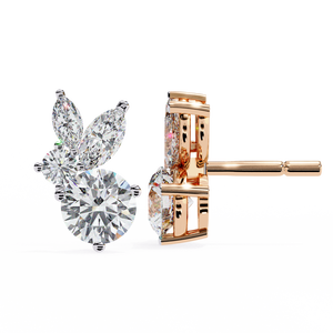 Pendientes Únicos de Oro de 18K con Diamante Cultivado en Laboratorio, Pendientes de Diamantes Premium - Product Image 1