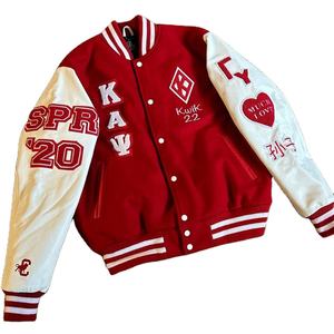 Chaqueta cosida personalizada para hombre chaqueta de invierno con mangas de béisbol Letterman chaquetas de hombre de talla grande de béisbol personalizadas - Product Image 1