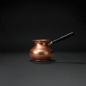 Calentador de Café Turco de Cobre Pulido, Interior de Acero Inoxidable, Mango de Madera Negro, Ecológico, 350 ml, Moderno, para el Hogar - Product Image 4