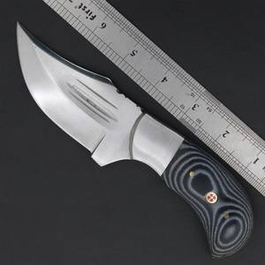 Couteau EDC en acier au carbone de qualité industrielle de 7 pouces, personnalisable, forgé nordique, avec gaine en cuir Micarta, lame pleine soie à pointe clip, OEM - Product Image 1