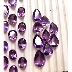 Lot de 121 pierres précieuses naturelles d'améthyste bleue, de 10 mm à 16 mm, ovales et rectangulaires, facettées, 490 carats, qualité supérieure, coupées, Iroc Sales, 118 $ US - Product Image 2