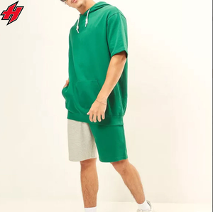 Ensemble de capuches à capuche en coton design personnalisé, léger, de qualité supérieure, ensemble de sweat à capuche et short de style cordon de serrage - Product Image 5