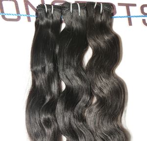 100% Extensiones de cabello humano indio Virgen sin procesar Natural Virgin Black Bodywave Super Wave Temple Bundle Loose Deep Wave Lace - Product Image 4