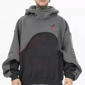 Sweat à capuche homme personnalisé, coupe ample, épaules tombantes, léger et respirant, en polyester/coton de haute qualité, collection hiver 2026 - Product Image 1