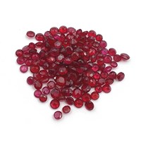 Pierre précieuse en rubis naturel, ronde, 2-10 mm, rubis taillé à facettes, pierre précieuse en rubis rouge pour la fabrication de bijoux