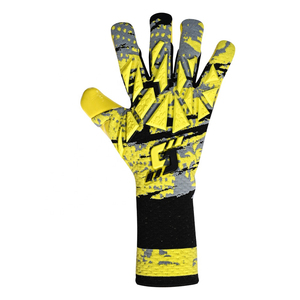 Gants de gardien de but de football professionnels en cuir PU allemand, antidérapants, légers, à doigts complets, fermeture à enfiler, haute qualité - Product Image 2