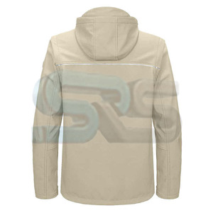 Veste Softshell coupe-vent de couleur unie sur mesure pour hommes vêtements d'extérieur pour l'hiver conception imperméable légère et respirante - Product Image 2