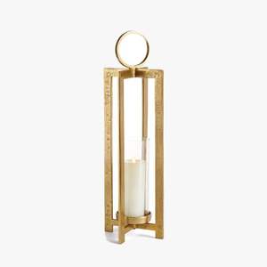 Bougeoir en aluminium coulé doré Royal Touch Forme cylindrique Décoration d'intérieur; pour Noël Autres festivals, y compris les lanternes - Product Image 1