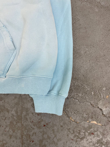 Boxy surdimensionné lavé à l'acide détresse recadrée sweat à capuche zippé lavé sur mesure coton lourd éponge française Vintage hommes à capuche - Product Image 3