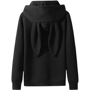 Offre Spéciale à manches longues blanc pull à capuche femmes surdimensionné Streetwear automne hiver vêtements polaire Y2k sweats à capuche sweats - Product Image 3