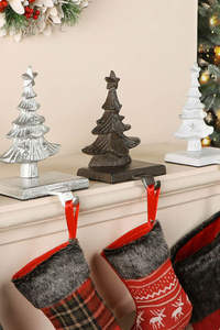 Support de bas en fonte avec finition antique idéal pour la décoration de Noël classique et contemporaine - Product Image 5