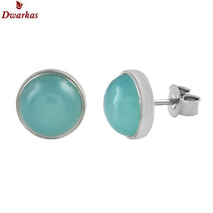 Superventas caliente nuevo pendiente de tachuelas de piedras preciosas de cristal de Plata de Ley 925 para mujer - Product Image 4