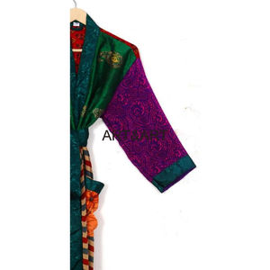 ชุดคลุมท้องผ้าไหมเก็บอุณหภูมิแขนกระดิ่งชุดเพื่อนเจ้าสาวยาวสวมใส่สบายสำหรับฮันนีมูนฤดูร้อน - Product Image 5