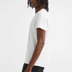 Venta al por mayor personalizado bordado Impresión logotipo liso 100% algodón hombres camisetas de algodón peinado camiseta para hombres - Product Image 3