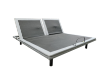 Sommier de lit moderne en métal à tête séparée, réglable, mural, avec moteurs multiples (inclinaison de la tête et massage), pliable pour rangement en appartement