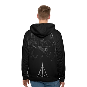 Pull à capuche en molleton de polyester à motif uni imprimé par sublimation personnalisée pour hommes et femmes, teint dans des tons unis, pour l'hiver - Product Image 4