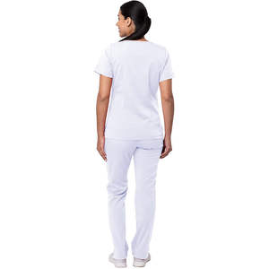 Uniforme médical en tricot à manches courtes pour hôpital, marque privée, été, vente en gros d'uniformes médicaux pour les médecins - Product Image 2