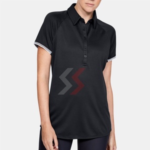 Camiseta Polo Personalizada para Mujer, Simple, Cómoda, de Manga Corta, para Verano, Color Sólido, Lisa, Ajustada, de Punto - Product Image 1
