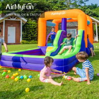 Château gonflable pour enfants, prêt à être expédié, de haute qualité, avec accessoires complets, idéal pour les rassemblements d'été dans la cour.