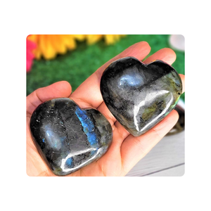 หินคริสตัลธรรมชาติรูปหัวใจลาบราดอไรต์หินบำบัดที่ฉูดฉาดเหมาะสำหรับเป็นของขวัญของตกแต่งบ้าน - Product Image 6