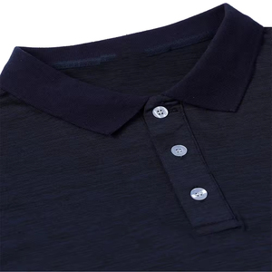 T-shirts pour hommes OEM grande taille luxe haut de gamme uni surdimensionné décontracté égyptien 100% coton tissu piqué polo - Product Image 6