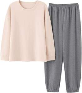 Printemps été automne hiver saison femmes pyjamas coton vêtements de détente à manches longues haut et bas ensemble de vêtements de nuit - Product Image 1