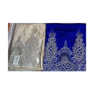 Pañuelo para la Cabeza con Cuentas Estilo George para Mujeres Nigerianas, Pañuelo Sego Africano de Terciopelo, Nuevo y Elegante Pañuelo George - Product Image 4