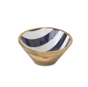 Frutero impreso de madera de acacia para centro de mesa o cuenco de Pedestal decorativo para mostrador de cocina pieza de diseño tallado - Product Image 6