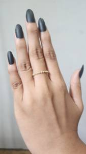 แหวนเพชรทรงกลมเจียระไนแบบมินิมอล ทองคำแท้ 14k ประดับเพชรเลี้ยงในห้องปฏิบัติการ ชุบทองแท้ หรือแบบวงแหวนเต็มวง สำหรับเป็นของขวัญ - Product Image 2