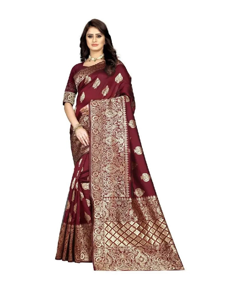 Ấn Độ Saree Cho Phụ Nữ Chức Năng Đám Cưới Nặng Banarasi Lụa Saree Ấn Độ Sản Xuất Và Giá Bán Buôn Lụa Saree Bộ Sưu Tập