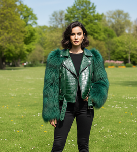 Chaqueta de Cuero Personalizable para Mujer 2024, Estilo Moderno, Color Naranja, Teñido Regular, Bordado, Forro de Viscosa, Alta Calidad - Product Image 6