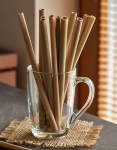 หลอดดูดน้ำไม้ไผ่ธรรมชาติคุณภาพสูง ใช้แล้วทิ้งได้ เป็นมิตรกับสิ่งแวดล้อม ใช้ซ้ำได้ ออร์แกนิค สำหรับอนาคตที่ชาญฉลาดยิ่งขึ้น // คุณลิลี่ - Product Image 2