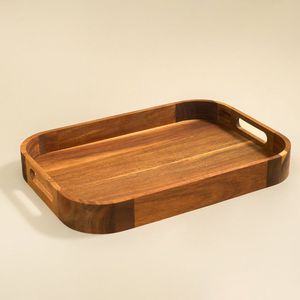 Plateau en bois personnalisé pour fournisseur, plateau de service pour collations et bonbons, taille personnalisée, prix d'usine, fabriqué en Inde - Product Image 1